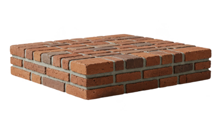 Isolated Stack of Red Bricks Realistic Image