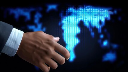 Business handshake agreement partnership technology collaboration global network connection optimistic business handshake global partnership - Powered by Adobe