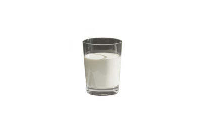 Isolated transparent PNG glass of milk realistic photo
