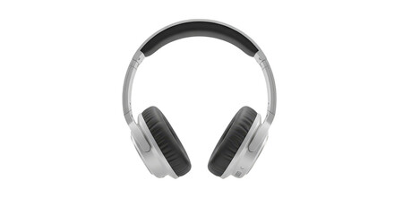 Photo of White Headphones Isolated on Transparent Background