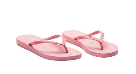 Photo Pink Flip Flops Isolated On Black Background