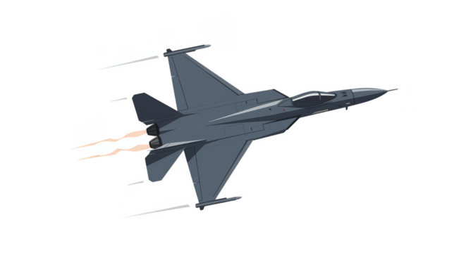 Pixel Art Fighter Jet Illustration with Motion Blur - Powered by Adobe