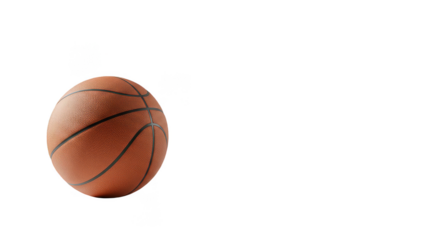 Realistic 3D Basketball With Black Background And Textured Surface