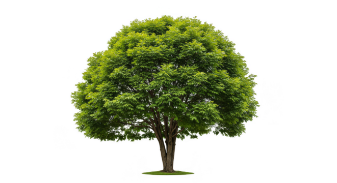Realistic Green Tree Isolated Transparent Background