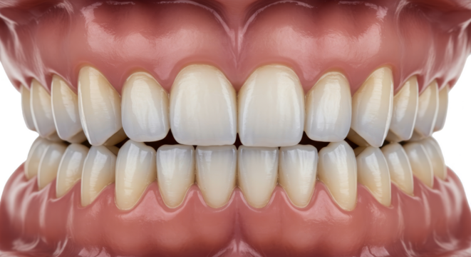 Realistic Human Dentures Upper and Lower Jaw Detail