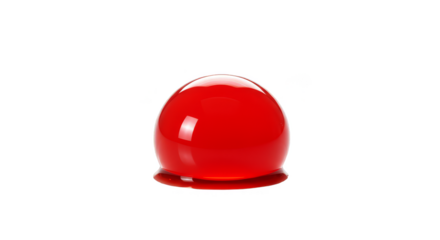 Realistic Red Sphere Isolated On Transparent Background