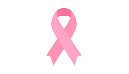 Pink ribbon - Symbol of breast cancer awareness and support.