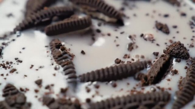 Delicious Cookies and Cream Dessert Close-Up.