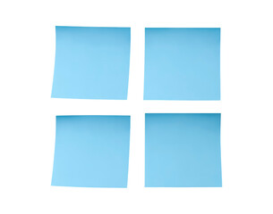 Fototapeta premium Organized work space concept with blue sticky notes for brainstorming and planning