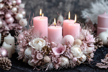 christmas decoration with candles