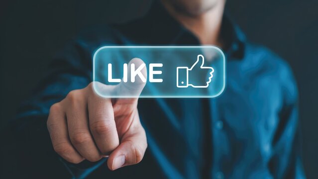 Get more likes now with interactive social media button for online marketing success and engagement boost