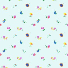 simple floral pattern with small flowers