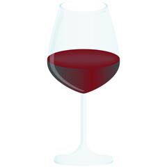 Clear Glass Goblet Filled With Deep Red Wine On A Transparent Background With Soft Lighting Enhancing The Rich Color And Reflective Surface