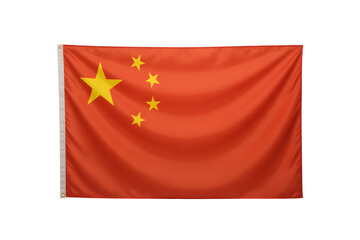 Vibrant Chinese flag waving with rich red and golden stars, symbolizing national pride and unity in China