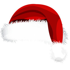 Classic Red Santa Hat with White Fur Trim for Holiday Celebrations and Christmas Themed Events