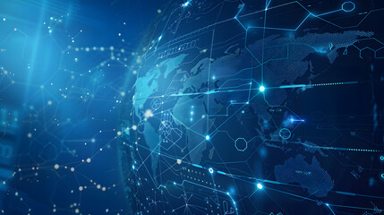 Digital globe with network connections