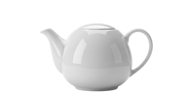 Elegant White Teapot Displayed on a Minimalist Surface for Home Decor Inspiration