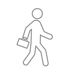 通勤する人のピクトグラムアイコン