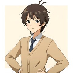 Middle school students 2D characters