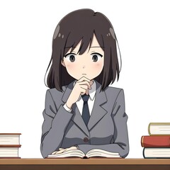 Middle school students 2D characters