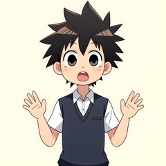 Middle school students 2D characters