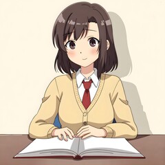 Middle school students 2D characters