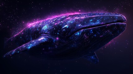 Cosmic Whale A celestial ocean traveler Dive into the galaxy of dreams.