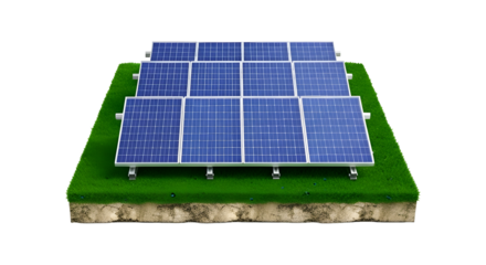 Solar panels generating clean energy, sustainable power for eco-friendly, green solutions