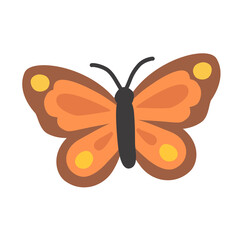 Butterfly in Flat Style for Spring and Nature Illustration