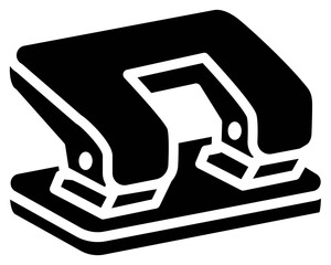 Silhouette Vector of hole puncher. Black Hole punch or punch machine. kangaroo paper punch machine. Solid vector of Office Paper Hole Puncher. Punch machine icon silhouette vector illustration