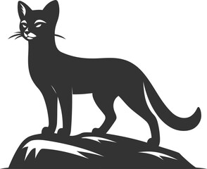 Fossa animal vector silhouette