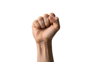 Human Hand Clenched In Fist On Transparent Background Isolated View