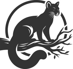 Fossa animal vector silhouette