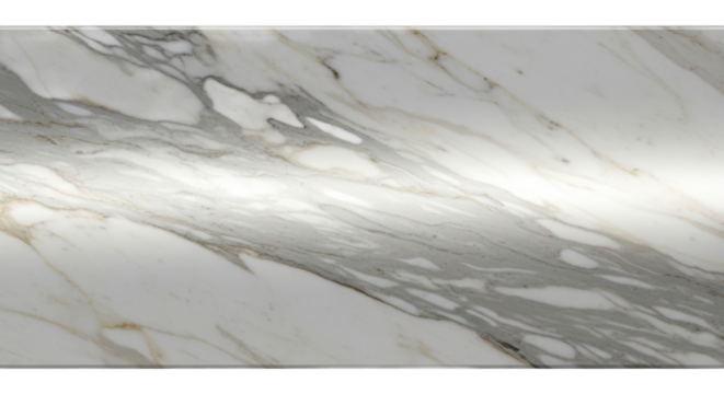 Marble texture strip with light reflection, realistic stone texture, isolated composition