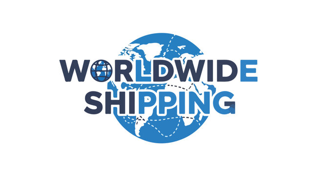 Global logistics solution banner showcasing worldwide shipping routes and international delivery network providing distribution network