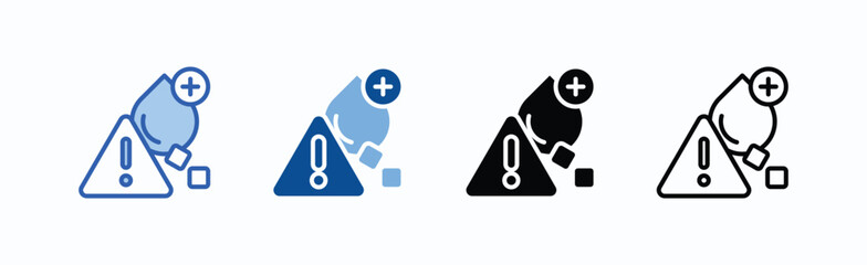 Diabetes Icon Sheet Multiple Style Collection Isolated Vector