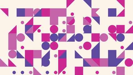 Abstract Geometric Pattern with Vibrant Purple and Pink Shapes for Modern Background Designs and Creative Visuals Offering Versatile Applications for Various Design Projects