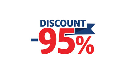 Promotional Image Showcasing a Whopping Ninety-Five Percent Discount Offer for Shoppers and Consumers at Retail Stores