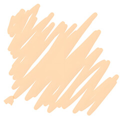 Minimal orange pastel line art in doodle style over light background, perfect for packaging and social media templates.