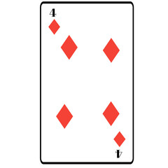 Rummy playing cards isolated on white