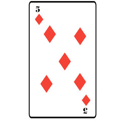 playing cards isolated on white