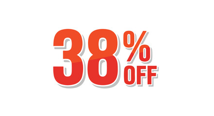 Enticing Offer: Bold 38 Percent Off Promotion for Discount Marketing and Sales Campaigns