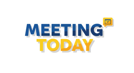 Reminder for scheduled business meeting, today, in vector format, business agenda meeting, corporate planning date, appointment schedule, time