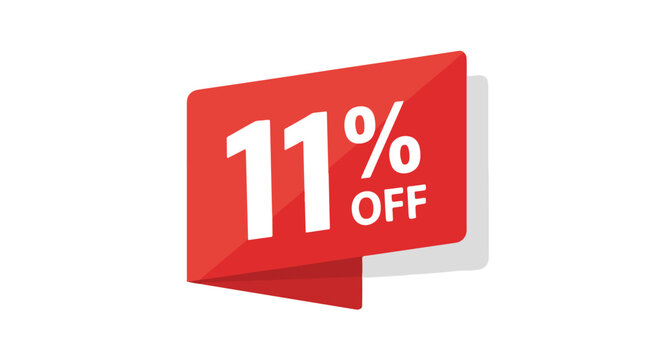 Eye-Catching Eleven Percent Off Promotion Graphic for Advertising and Marketing Campaigns