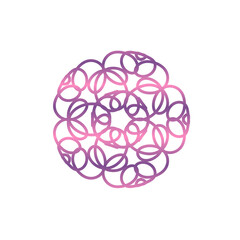 abstract flower design mandala element pink