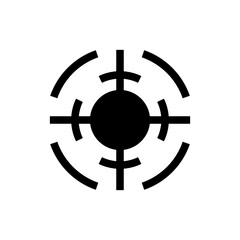 Obraz premium Black Target Crosshair Icon for Precision and Focus