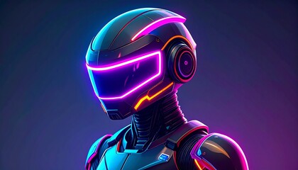 blue screen robot cyborg