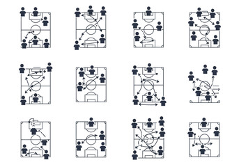 Naklejka premium Strategic Soccer Formations A Visual Guide to Tactical Play