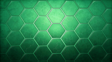 Green Hexagonal Grid with Faint Geometric Pattern texture