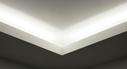 Fototapeta premium Modern architectural detail showcasing minimalist design and indirect light